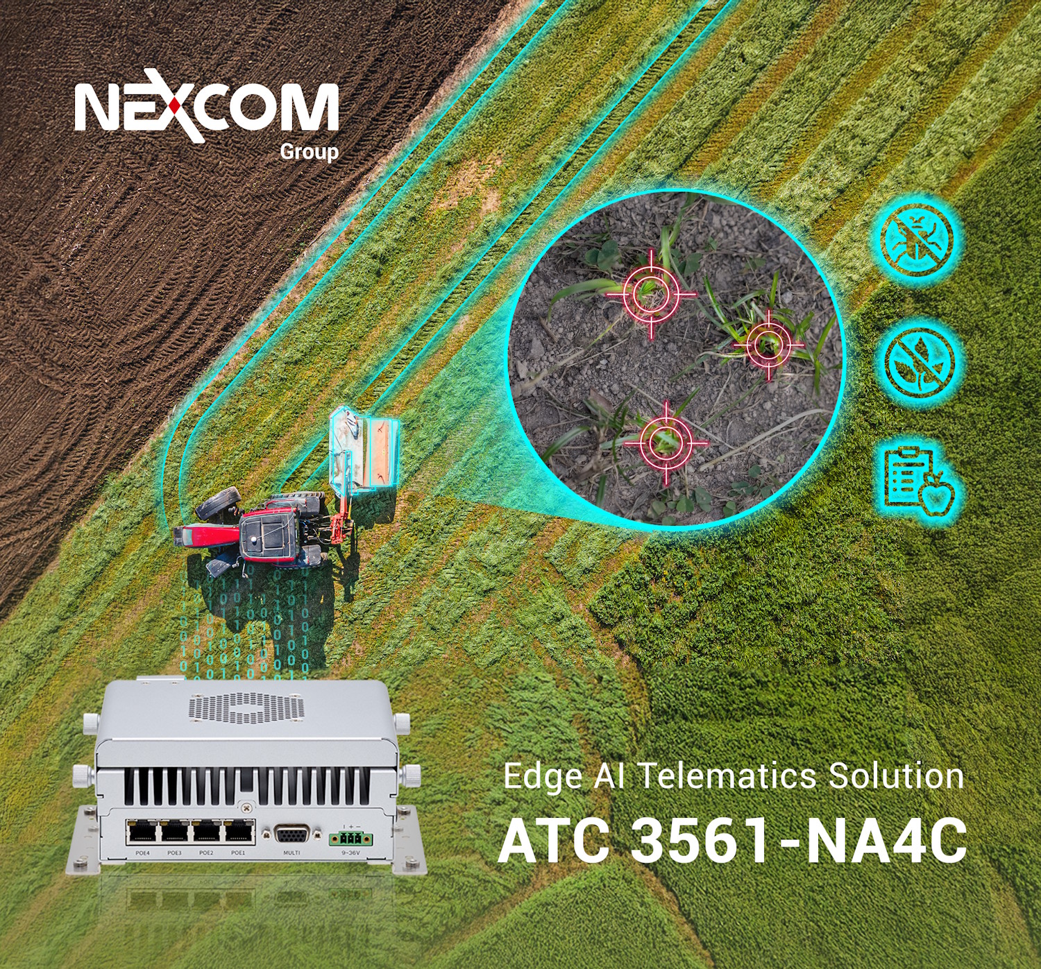 NEXCOM ATC 3561-NA4C Rugged Edge AI Computer for Smart Agriculture